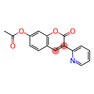 2-oxo-3-(pyridin-2-yl)-2H-chromen-7-yl acetate