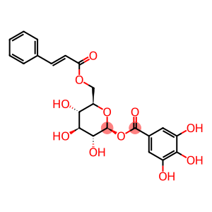 β-D-Glucopyranose, 6-[(2E)-3-phenyl-2-propenoate] 1-(3,4,5-trihydroxybenzoate)