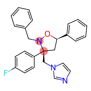 Isoxazolidine, 3-(4-fluorophenyl)-3-(1H-imidazol-1-ylmethyl)-5-phenyl-2-(phenylmethyl)-, cis- (9CI)
