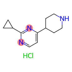 Pyrimidine, 2-cyclopropyl-4-(4-piperidinyl)-, hydrochloride (1:2)