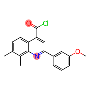 2-(3-methoxyphenyl)-7,8-dimethylquinoline-4-carbonyl chloride