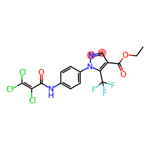 1H-Pyrazole-4-carboxylic acid, 1-[4-[(2,3,3-trichloro-1-oxo-2-propen-1-yl)amino]phenyl]-5-(trifluoromethyl)-, ethyl ester