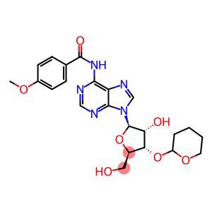 N-(9-((2R,3R,4S,5R)-3-Hydroxy-5-(hydroxymethyl)-4-((tetrahydro-2H-pyran-2-yl)oxy)tetrahydrofuran-2-yl)-9H-purin-6-yl)-4-methoxybenzamide