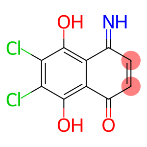 1(4H)-Naphthalenone, 6,7-dichloro-5,8-dihydroxy-4-imino-