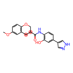 2H-1-Benzopyran-3-carboxamide, 3,4-dihydro-N-[2-hydroxy-4-(1H-pyrazol-4-yl)phenyl]-6-methoxy-