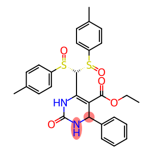 5-Pyrimidinecarboxylic acid, 6-[bis[(S)-(4-methylphenyl)sulfinyl]methyl]-1,2,3,4-tetrahydro-2-oxo-4-phenyl-, ethyl ester