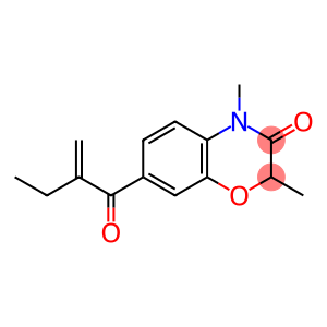 2,4-dimethyl-7-(2-methylene-1-oxobutyl)-2H-1,4-benzoxazin-3(4H)-one