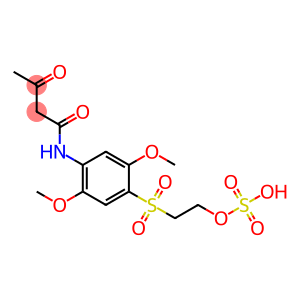 2-(2,5-dimethoxy-4-(3-oxobutanamido)phenylsulfonyl)ethyl hydrogen sulfate