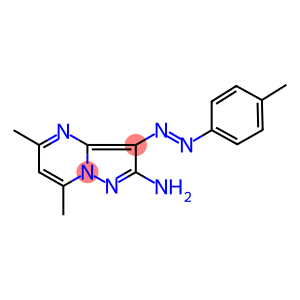 5,7-dimethyl-3-[(4-methylphenyl)diazenyl]pyrazolo[1,5-a]pyrimidin-2-ylamine