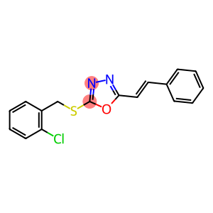 2-[(2-CHLOROBENZYL)SULFANYL]-5-[(E)-2-PHENYLETHENYL]-1,3,4-OXADIAZOLE