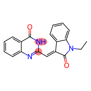 2-[(1-ethyl-2-oxo-1,2-dihydro-3H-indol-3-ylidene)methyl]-4(3H)-quinazolinone