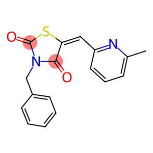 3-benzyl-5-[(6-methyl-2-pyridinyl)methylene]-1,3-thiazolidine-2,4-dione