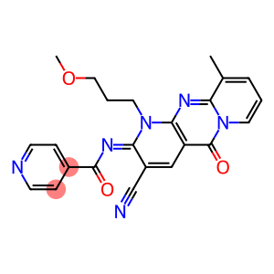 N-[(2E)-3-cyano-1-(3-methoxypropyl)-10-methyl-5-oxo-1,5-dihydro-2H-dipyrido[1,2-a:2',3'-d]pyrimidin-2-ylidene]pyridine-4-carboxamide