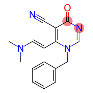 1-benzyl-6-[2-(dimethylamino)vinyl]-4-oxo-1,4-dihydro-5-pyrimidinecarbonitrile