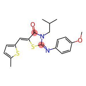 3-isobutyl-2-[(4-methoxyphenyl)imino]-5-[(5-methyl-2-thienyl)methylene]-1,3-thiazolidin-4-one