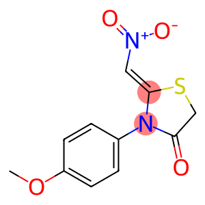 (2Z)-3-(4-methoxyphenyl)-2-(nitromethylidene)-1,3-thiazolidin-4-one