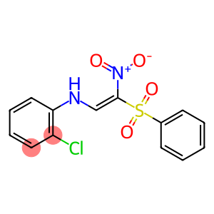2-CHLORO-N-[2-NITRO-2-(PHENYLSULFONYL)VINYL]ANILINE