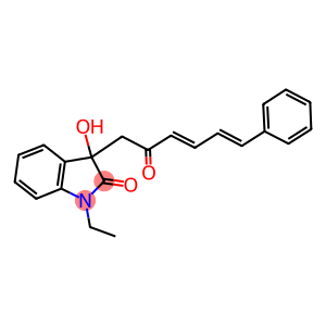 1-ethyl-3-hydroxy-3-(2-oxo-6-phenyl-3,5-hexadienyl)-1,3-dihydro-2H-indol-2-one