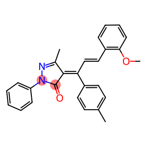 4-[3-(2-methoxyphenyl)-1-(4-methylphenyl)-2-propenylidene]-5-methyl-2-phenyl-2,4-dihydro-3H-pyrazol-3-one