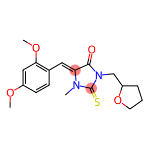 5-(2,4-dimethoxybenzylidene)-1-methyl-3-(tetrahydro-2-furanylmethyl)-2-thioxo-4-imidazolidinone