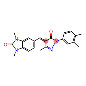 5-{[1-(3,4-dimethylphenyl)-3-methyl-5-oxo-1,5-dihydro-4H-pyrazol-4-ylidene]methyl}-1,3-dimethyl-1,3-dihydro-2H-benzimidazol-2-one