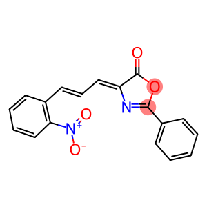 4-(3-{2-nitrophenyl}-2-propenylidene)-2-phenyl-1,3-oxazol-5(4H)-one