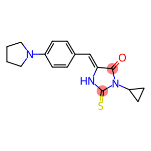 3-cyclopropyl-5-[4-(1-pyrrolidinyl)benzylidene]-2-thioxo-4-imidazolidinone