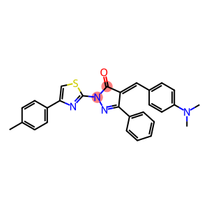 4-[4-(dimethylamino)benzylidene]-2-[4-(4-methylphenyl)-1,3-thiazol-2-yl]-5-phenyl-2,4-dihydro-3H-pyrazol-3-one