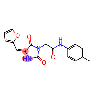 2-[4-(2-furylmethylene)-2,5-dioxoimidazolidin-1-yl]-N-(4-methylphenyl)acetamide