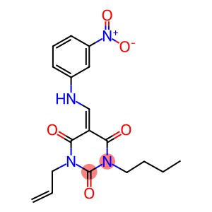 1-allyl-3-butyl-5-({3-nitroanilino}methylene)-2,4,6(1H,3H,5H)-pyrimidinetrione