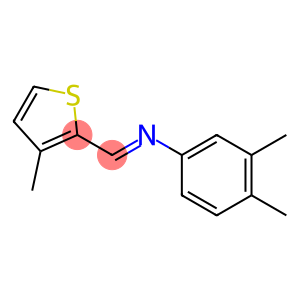 3,4-dimethyl-N-[(E)-(3-methylthiophen-2-yl)methylidene]aniline