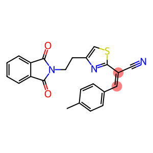 (Z)-2-{4-[2-(1,3-Dioxo-1,3-dihydro-2H-isoindol-2-yl)ethyl]-1,3-thiazol-2-yl}-3-(4-methylphenyl