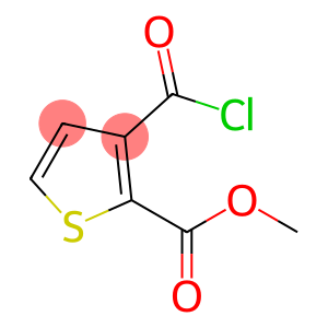 2-Thiophenecarboxylic acid, 3-(chlorocarbonyl)-, methyl ester (9CI)