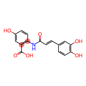 2-{[(2E)-3-(3,4-Dihydroxyphenyl)-1-oxo-2-propenyl]amino}-5-hydroxybenzoic acid