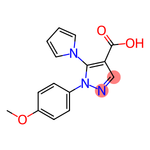 1-(4-甲氧苯基)-5-吡咯-1-基吡唑-4-羧酸