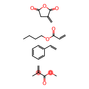 2-Propenoic acid, 2-methyl-, methyl ester, polymer with butyl 2-propenoate, dihydro-3-methylene-2,5-furandione and ethenylbenzene