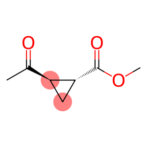 Cyclopropanecarboxylic acid, 2-acetyl-, methyl ester, (1R-trans)- (9CI)