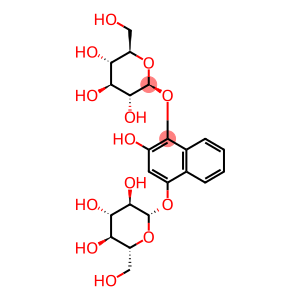 β-D-Glucopyranoside, 2-hydroxy-1,4-naphthalenediyl bis-