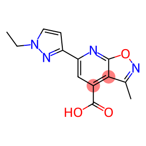 6-(1-Ethylpyrazol-3-yl)-3-methyl-isoxazolo[5,4-b]pyridine-4-carboxylic acid