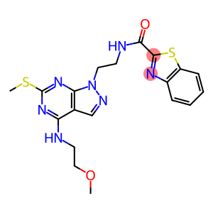 2-Benzothiazolecarboxamide, N-[2-[4-[(2-methoxyethyl)amino]-6-(methylthio)-1H-pyrazolo[3,4-d]pyrimidin-1-yl]ethyl]-