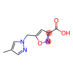 5-[(4-methyl-1H-pyrazol-1-yl)methyl]-1,2-oxazole-3-carboxylic acid