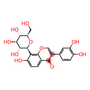 4H-1-Benzopyran-4-one,3-(3,4-dihydroxyphenyl)-8-b-D-glucopyranosyl-7-hydroxy-