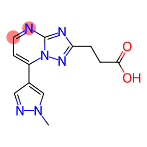 3-[7-(1-Methylpyrazol-4-yl)-[1,2,4]triazolo[1,5-a]pyrimidin-2-yl]propanoic acid