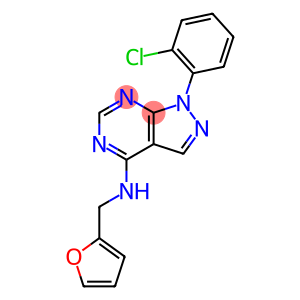 1H-Pyrazolo[3,4-d]pyrimidin-4-amine, 1-(2-chlorophenyl)-N-(2-furanylmethyl)-