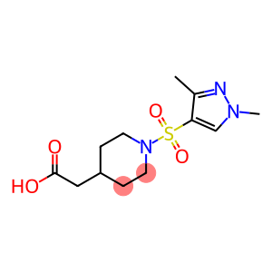 (1-[(1,3-Dimethyl-1H-pyrazol-4-yl)sulfonyl]piperidin-4-yl)acetic acid