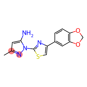 1-(4-(苯并[D][1,3]二氧戊环-5-基)噻唑-2-基)-3-甲基-1H-吡唑-5-胺