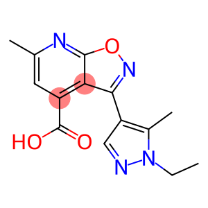 3-(1-Ethyl-5-methyl-pyrazol-4-yl)-6-methyl-isoxazolo[5,4-b]pyridine-4-carboxylic acid