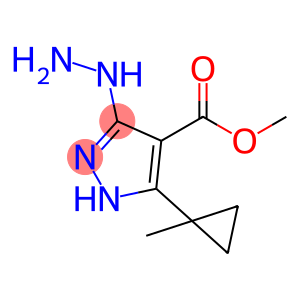 1H-Pyrazole-4-carboxylicacid,3-hydrazino-5-(1-methylcyclopropyl)-,methyl