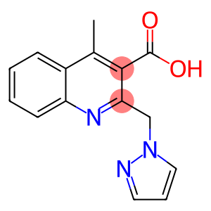 4-甲基-2-(1H-吡唑-1-基甲基)喹啉-3-羧酸