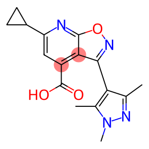 6-环丙基-3-(1,3,5-三甲基-1H-吡唑-4-基)异噁唑并[5,4-B]吡啶-4-羧酸